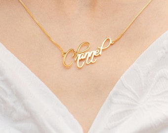 Schmuck Halskette - Name Schmuck - persönliche Schmuck - Weihnachtsgeschenk - Schwester Geschenk - Custom Halskette - beste zierliche - Gold benutzerdefinierte - handgefertigt