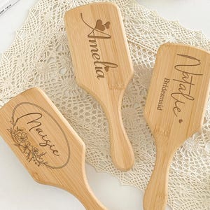 Personalized Custom Handmade Bridesmaids Airbag Brush, Gift for Her, Unique Bridesmaid Gift, Anniversary Gift, Wedding Party Gift Hair Comb