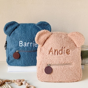 Personalised Toddler Rucksack/ Teddy Children Backpack/ Nursery Bag/ Girls & Boys Backpack/ Embroidered Kids Backpack/ Back to School