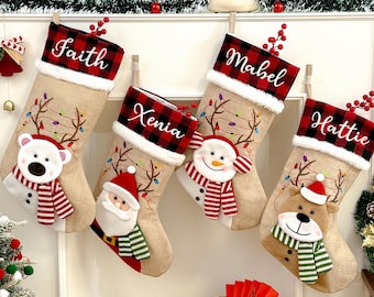Personalized Christmas Stockings/ 2025 Holiday Stockings/ Custom Stocking with Name/ Christmas Gifts/ Monogram Stockings/ Holiday Decor Gift