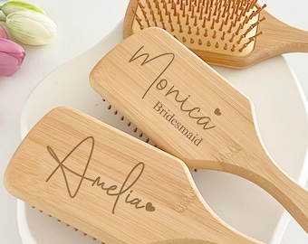 Personalized Custom Handmade Bridesmaids Airbag Brush, Unique Bridesmaid Gift, Anniversary Gift, Gift for Her, Wedding Party Gift Hair Comb