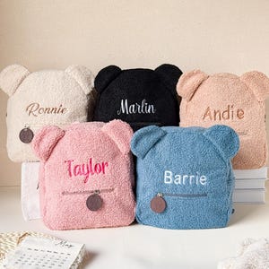 Personalized Teddy bear Backpack/ Embroidered Teddy Bear Backpack for Kids/ Child Gift/ Plush Backpack Bag/ Cute Bag for Kids/ Name Bear Bag