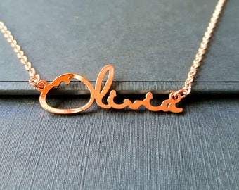 Gold font necklace, name necklace, custom name necklace, custom letters necklace, name on necklace, personalise name necklace, birthday gift