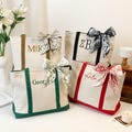 Personalised Embroidered with Initials Custom Tote/ Custom Canvas Tote Bag/ LOGO Tote Bag/ Name Tote Bag/ Bridesmaid Gift/ Personalized Gift product logo