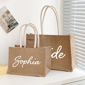 Personalized Bridesmaid Gifts/Gift for Her/Personalized Burlap Bags/Maid of Honor Gift/ Girlfriend Gift/ Wedding Party Gift for Women