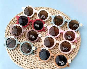 Gafas de sol Daisy personalizadas con nombre / Regalo para niños / Regalo para niña de las flores / Regalo para bebés / Regalo para niña pequeña / Regalo personalizado para bebés / Regalo de cumpleaños