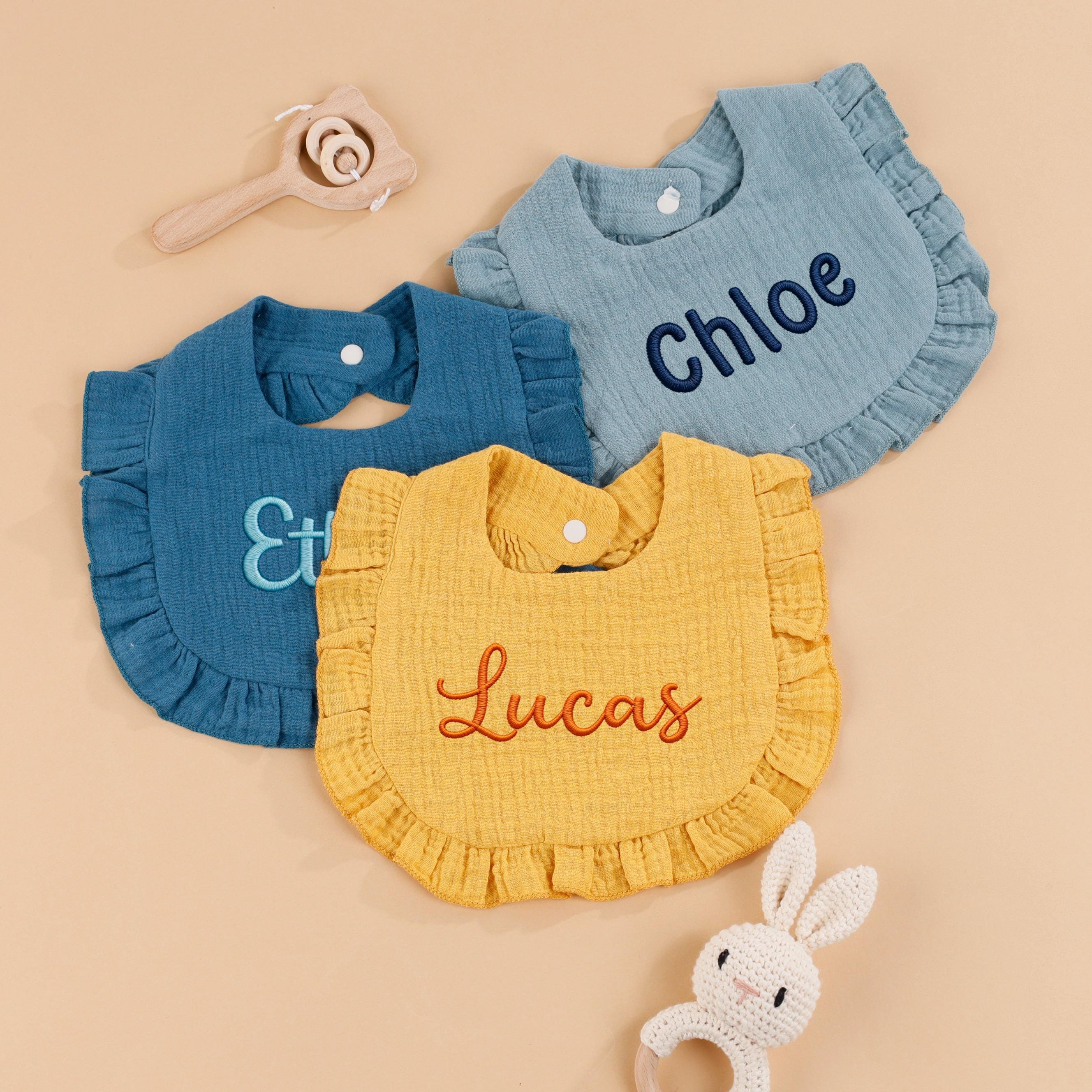 Personalized Embroidered Baby Bibs/ Custom Name Infant Bib/ First ...