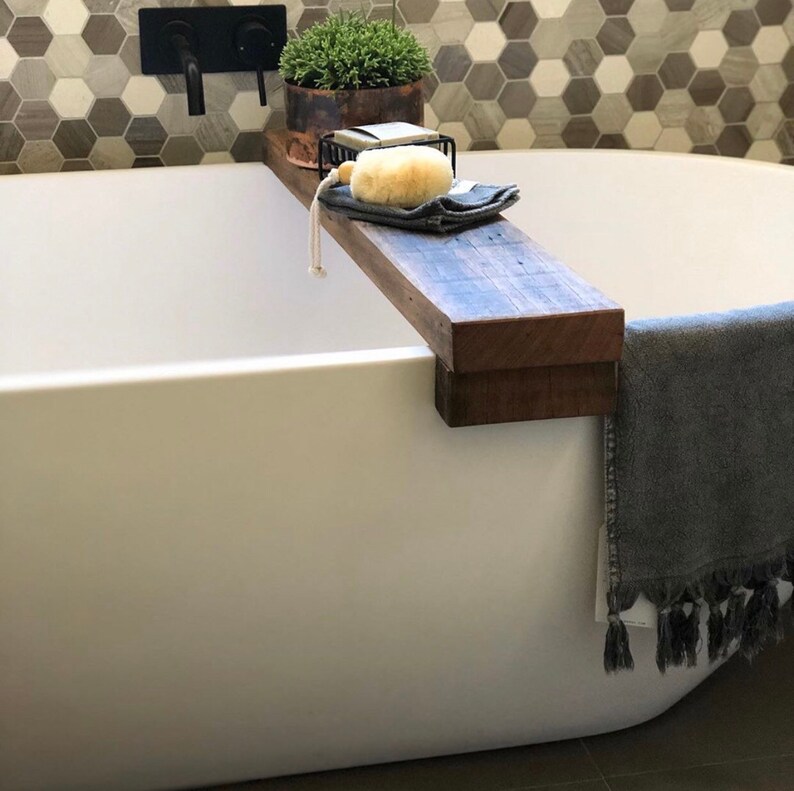 Reclaimed Timber Bath Caddy Etsy