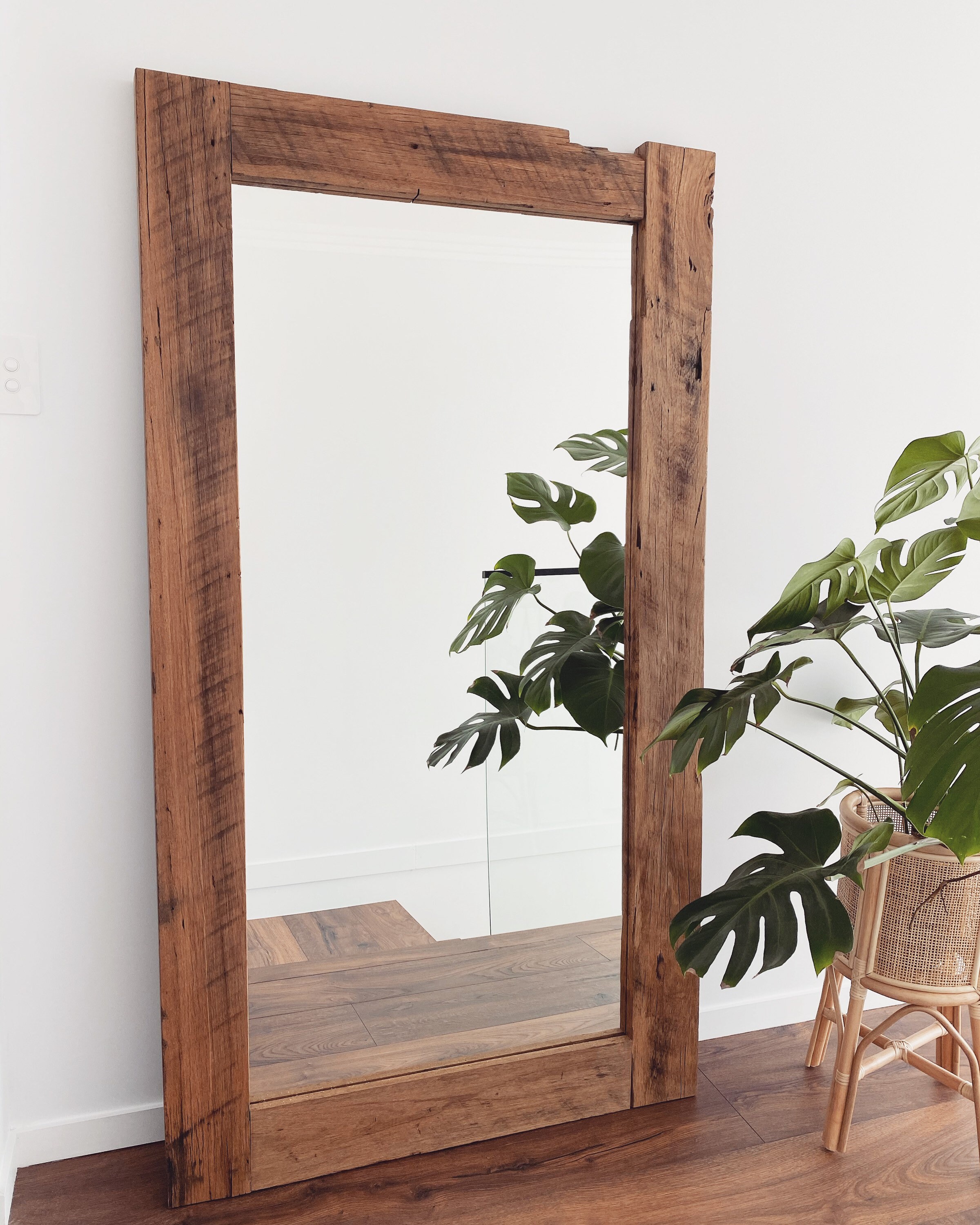 Large Full Length Reclaimed Timber Mirror Etsy
