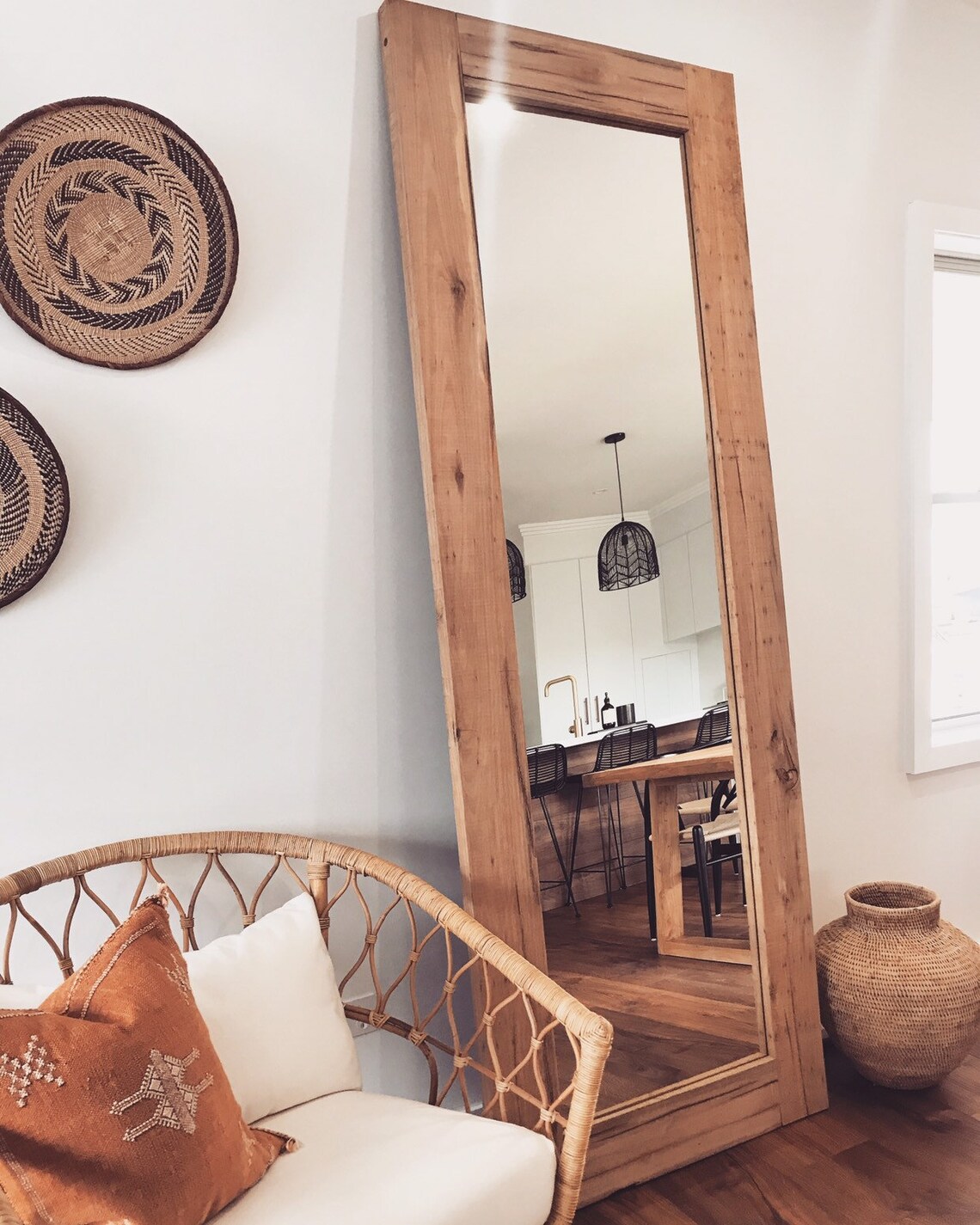 Large Full Length Reclaimed Timber Mirror Etsy
