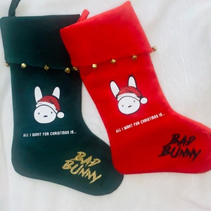 Bad Bunny Bell Stocking