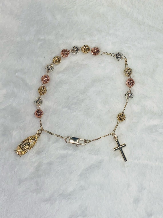 Rosary bracelet etsy discount