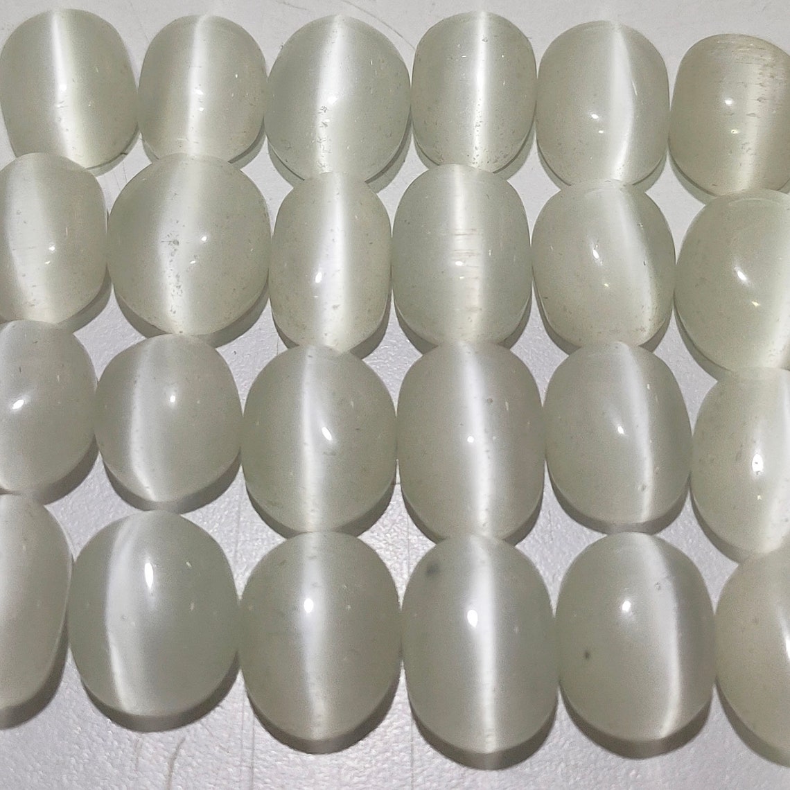 Unique White Cats Eye Gemstone Unique Color and Beautiful Cats Etsy