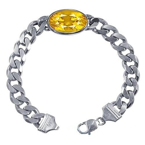 Buy R K JEWELLERS- Pure Silver Salman Khan Lucky Bracelet with Firoza Stone  - 8.5 inch (1 Qty) at Amazon.in