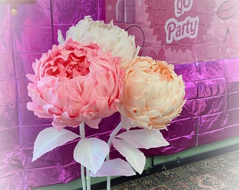 Giant freestanding paper flower PREPAYMENT - crepe paper peony - party decoration - photo prop - wedding - birthday - baby shower