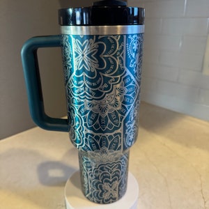 Cuss word Mandela full wrap 40oz Tumbler with Handle & Straw, Custom Engraved TikTok Cup, 40 oz Travel Mug, Stanley Brand Quencher