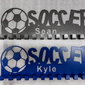 Soccer Medal Holder | 12 Hooks | Metal | Made in USA | Free Shipping