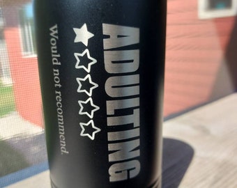 Custom Laser Engraved Stainless Steel Can Holder: Insulated Cozie