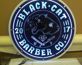 Custom LED Lighted Metal Sign: Home or Business Decor