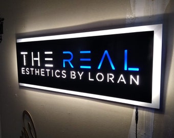 Custom LED Metal Sign: Double Panel, Home or Business, Made in USA