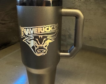 Laser Engraved 40oz Thicc Buddy Tumbler: Iced Coffee Insulator with Straw