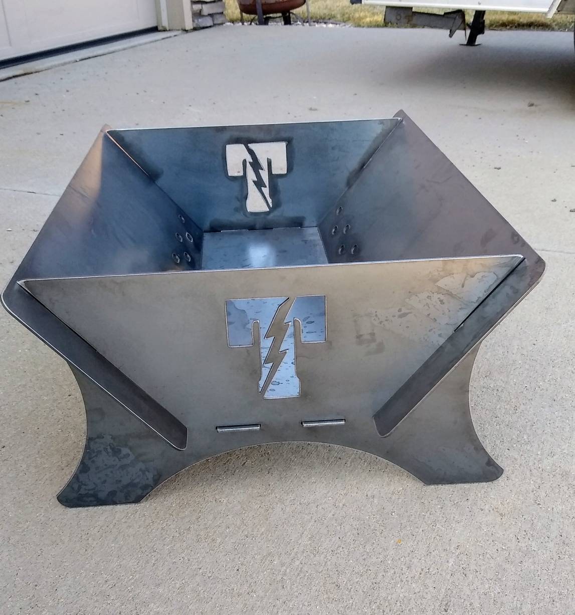Collapsible Fire Pit 10 Gauge Heavy Steel Easy to Store Etsy