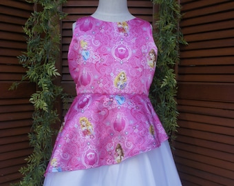 Penelope - Special Occasion Dress, Pink Princess Fabric Pattern, Size 6
