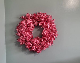 16 in Valentines Day Ribbon Wreath