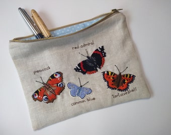 Butterflies Pencil Case Embroidery Kit