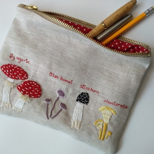 Trousse de broderie champignon