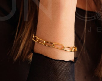 Gold chain bracelet for women, LInk chain bracelet , gold chain bracelet, gold link bracelet, gold bracelet women