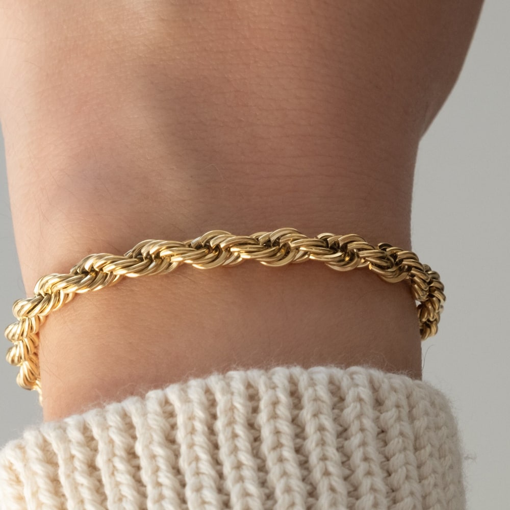 Gold Rope Chain Bracelet