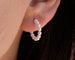 Pearl earring, pearl hoop, pearl hoop earring 