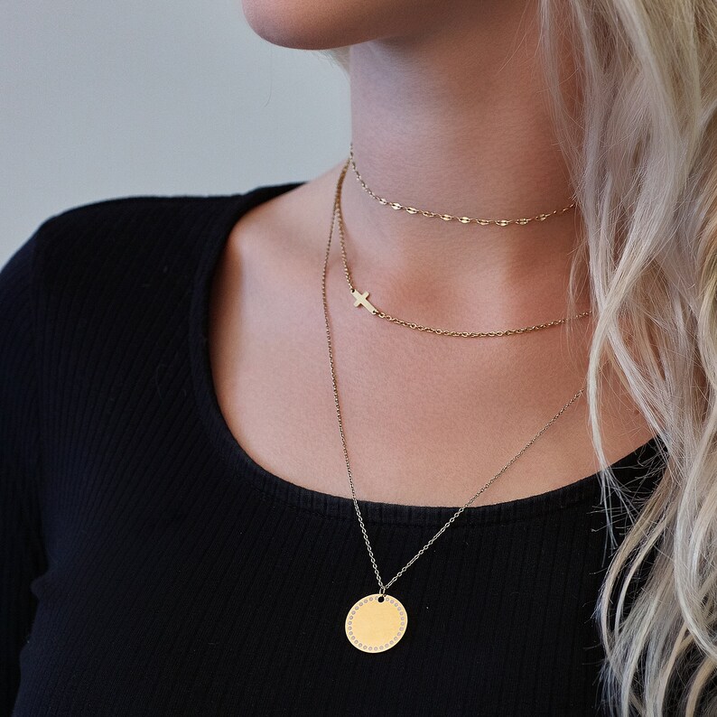 Dainty cross necklace Elegant Cross necklace Cross pendant gift ideas for her Minimal Cross Necklace skinny cross necklace