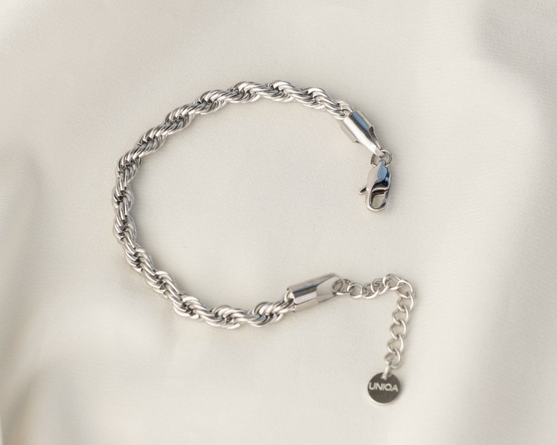 Stainless Steel Rope Chain Bracelet Waterproof High Quality Etsy