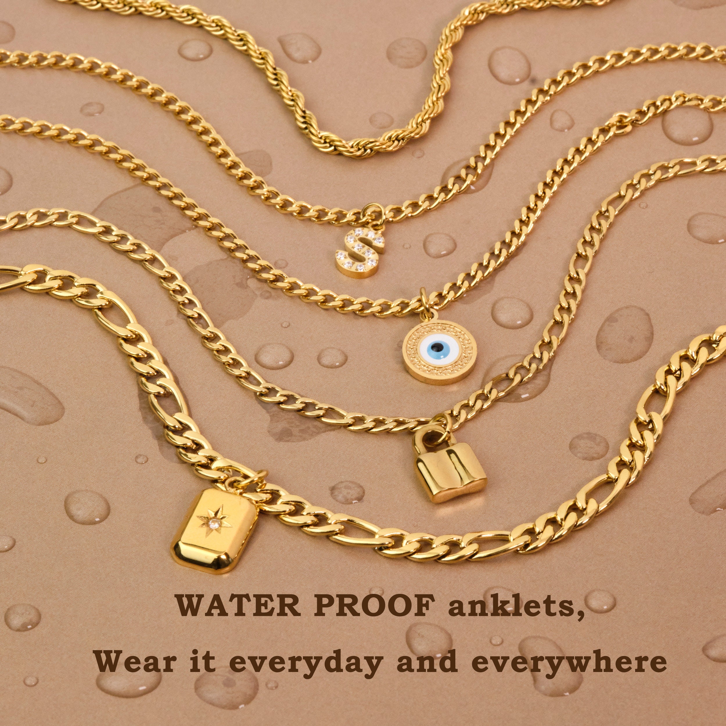 Anklet Bracelet Gold Chain Anklet Thick Chain Gold Anklet Etsy UK