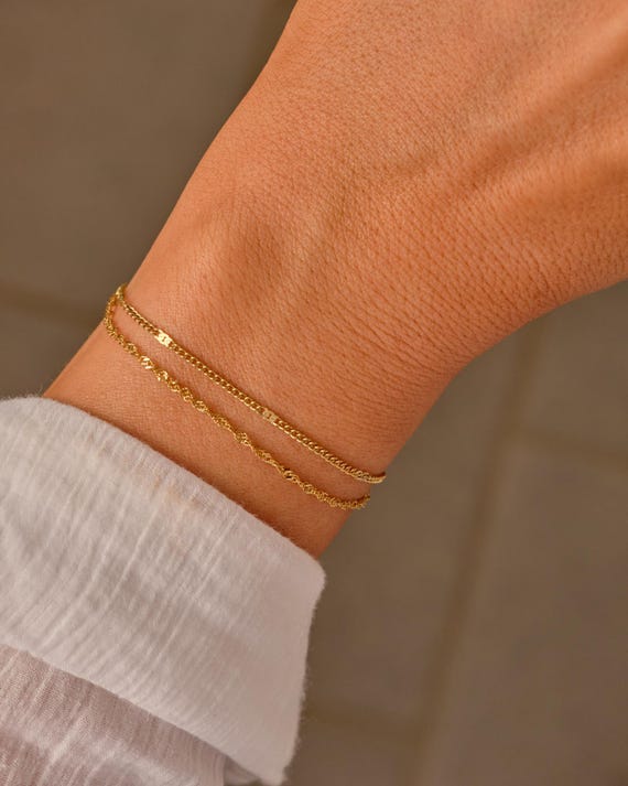 Bracciale Argento Placcato Oro Donna