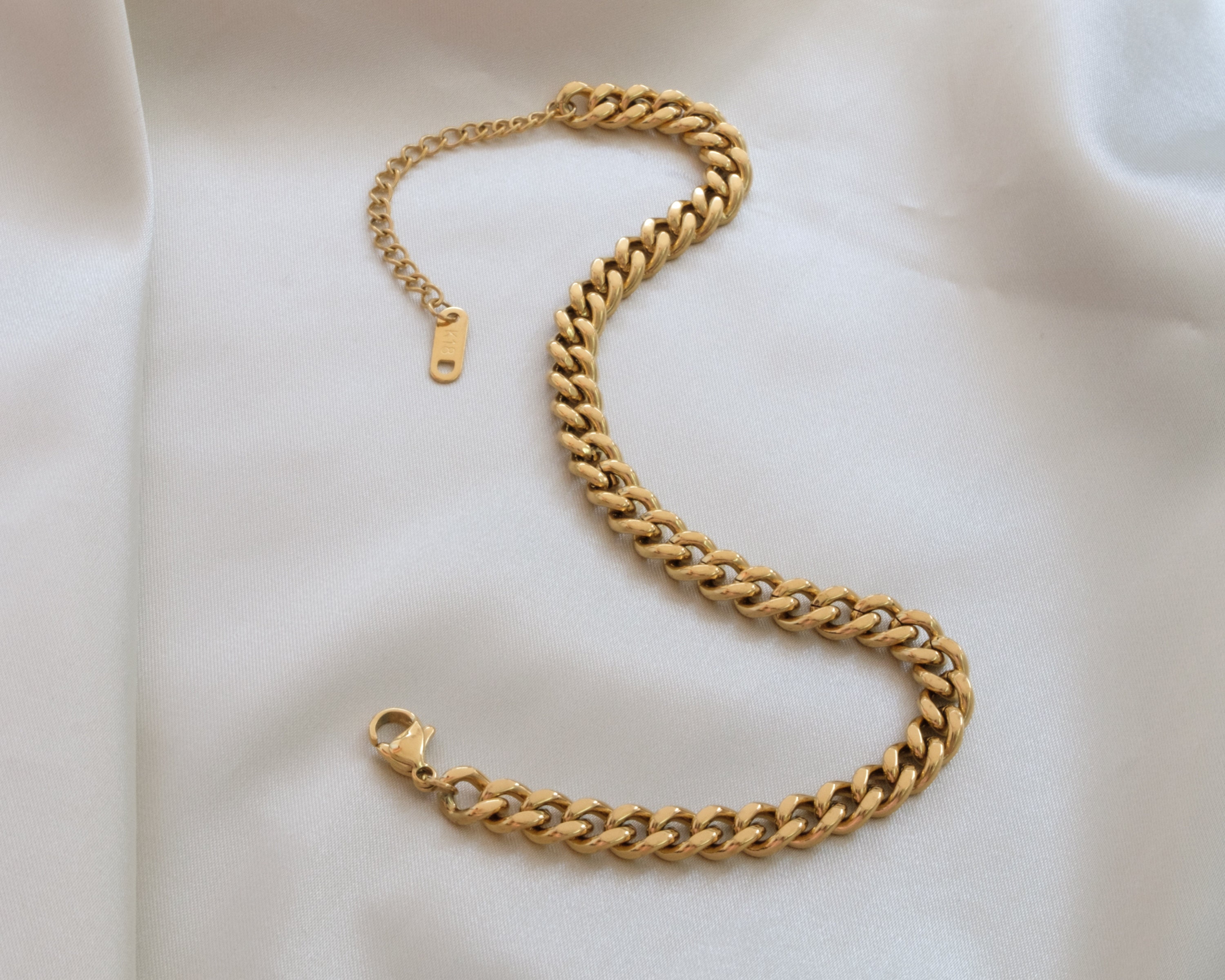 Anklet Bracelet Gold Chain Anklet Thick Chain Gold Anklet Etsy