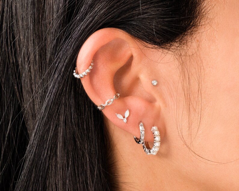 Link ear cuff non pierced cartilage ear cuff dainty ear cuff Etsy