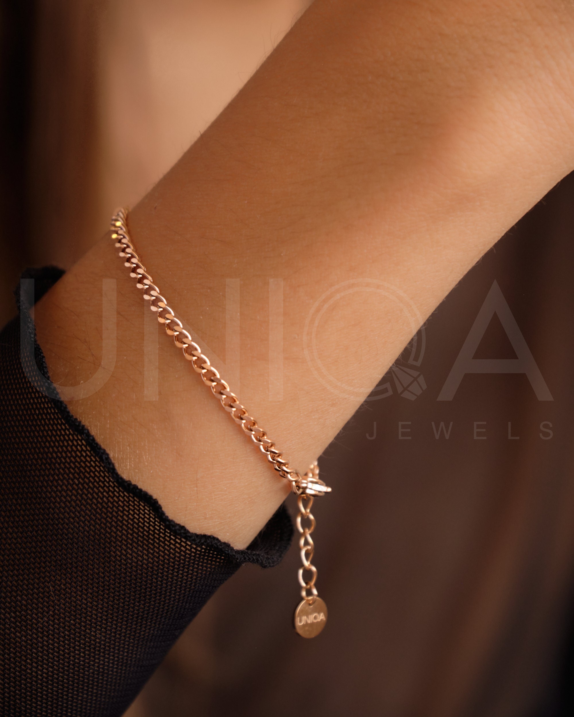 Rose gold outlet chain bracelet womens