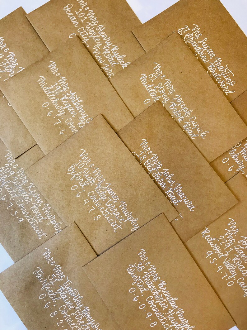 Hand Addressed Envelopes Etsy