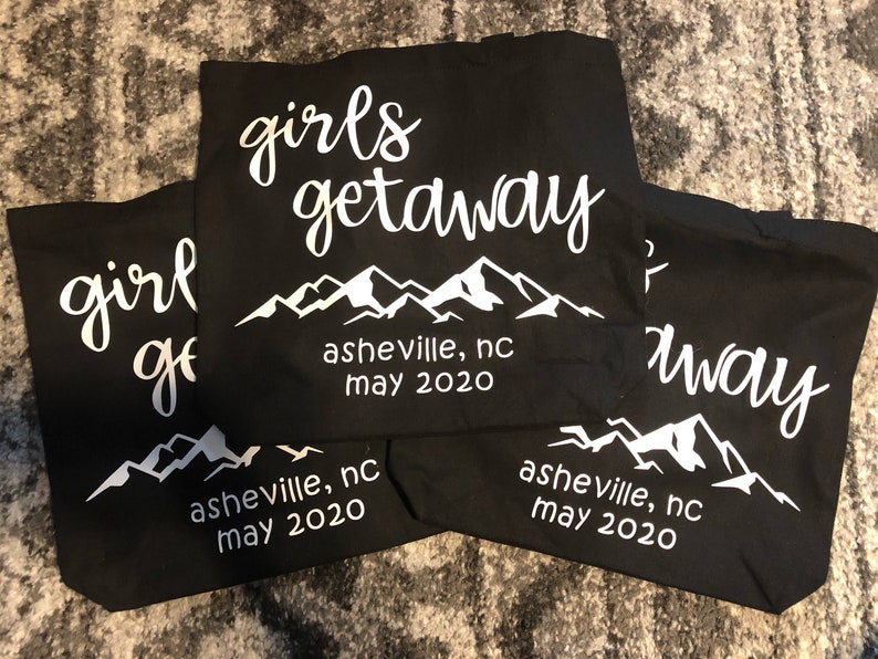 Mountain Vacation Tote Bag Girls Getaway Girls Trip