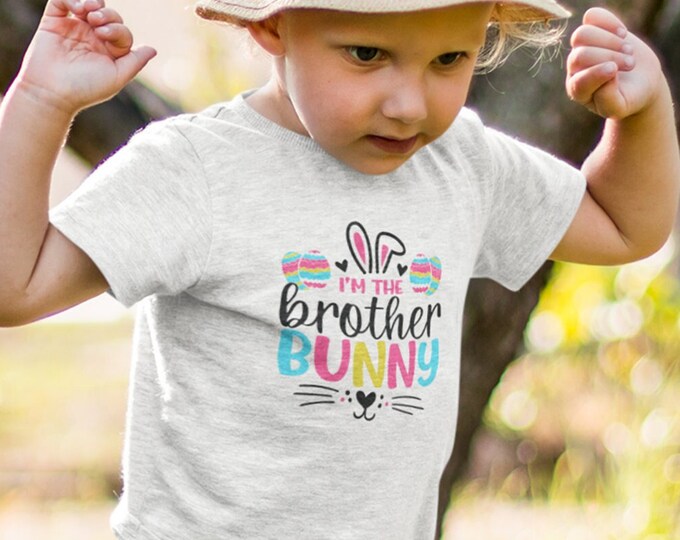 Featured listing image: Adorable Toddler's Easter Graphic T-Shirt - Bunny Rabbit and Eggs Design