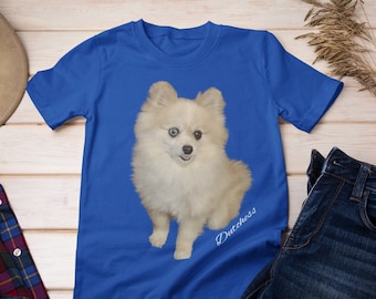 Personalized Pet Portrait Cotton T-Shirt: A Perfect Gift for Him or Her