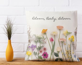 Timeless Blossoms Personalized Accent Pillow - Celebrate X Amazing Years of Life's Beautiful Moments