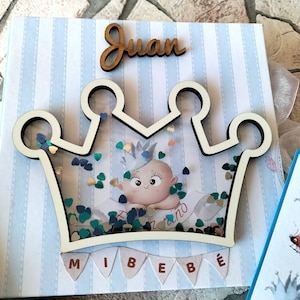 album scrapbook bébé fait main en carton, carton et papier, cadeau nouveau né, livre photo enfant, album garçon fille