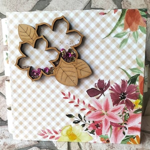 Álbum de scrap para fotos,hecho a mano en cartón,cartulina,tela y papel,regalo ideal para fotos pareja,amigos,día especial,viaje,primavera