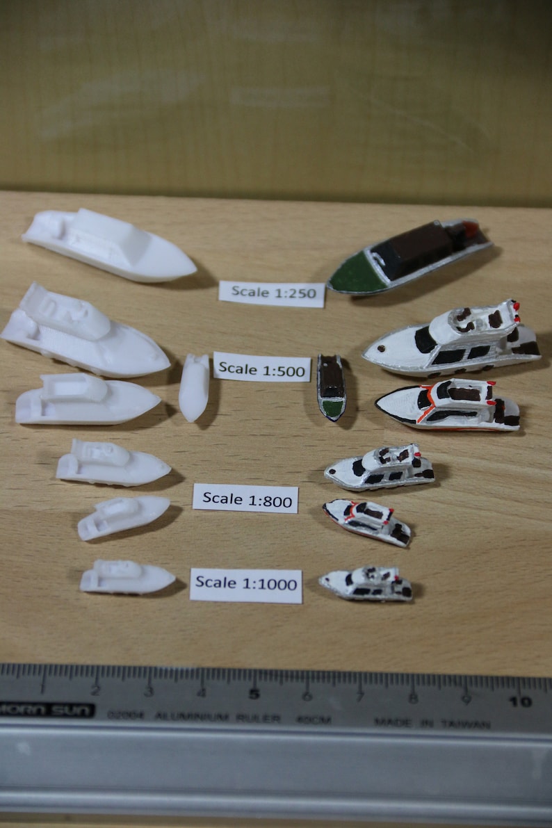 Miniature Yacht Models unpaintedpainted Scales 11250-1500