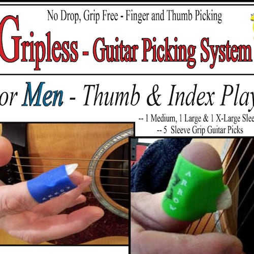 Gripless no Grip Guitar Pick System Helps No Dropping Etsy