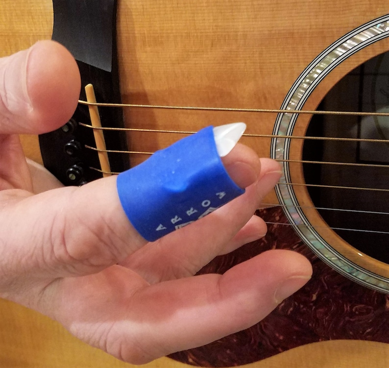 Gripless No Grip Guitar Pick System for Thin Thumbs solves Etsy